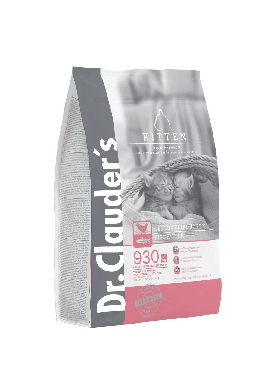 Сухой корм High Premium Kitten для котят с 4 недель, с птицей, без пшеницы, 4 кг Dr.Clauder's (362915216)
