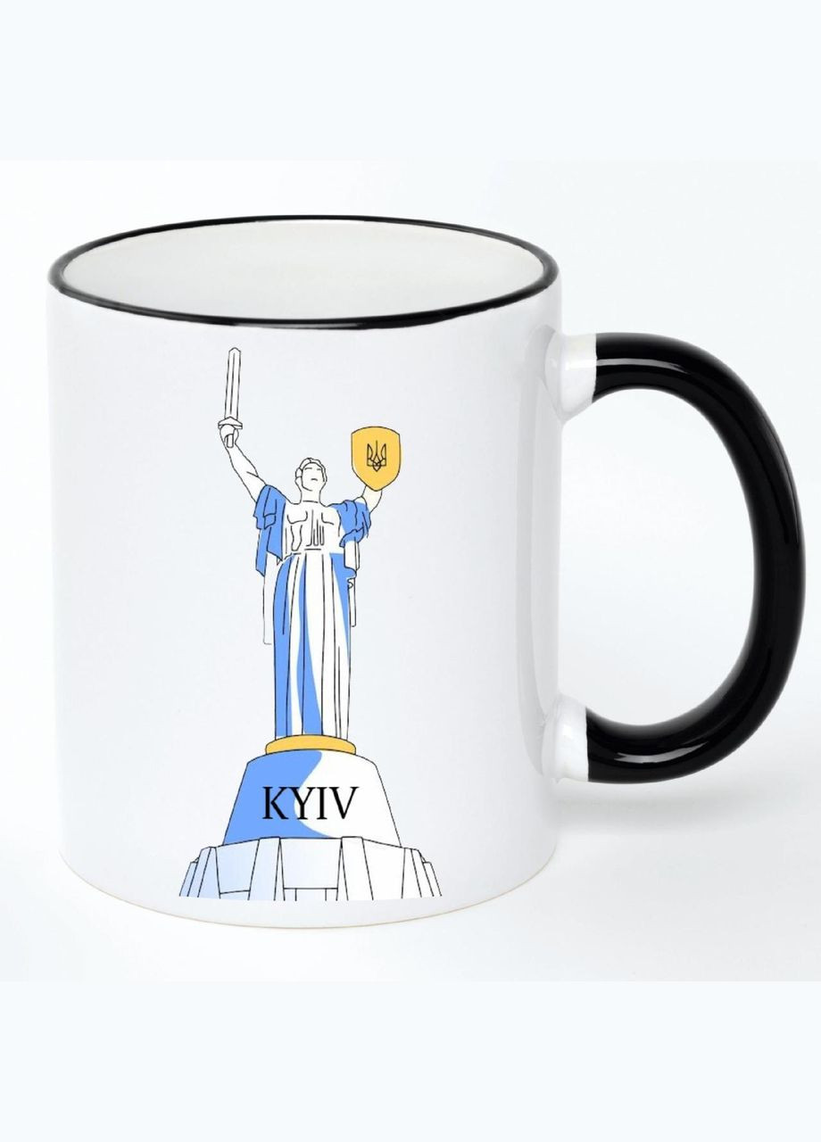 Чашка Київ Місто України (кухоль, кружка) Біла з чорною ручкою 330 мл No Brand (322712604)
