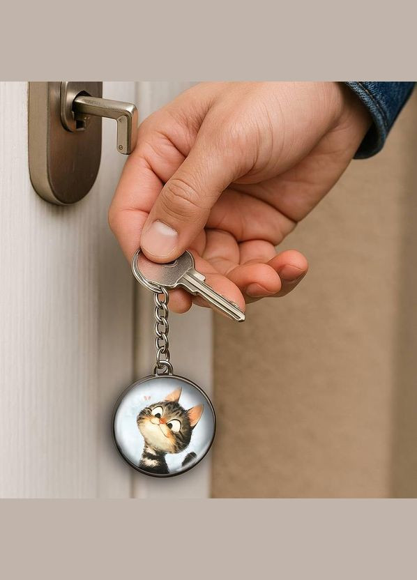 Набір підвіска (кулон) та брелок Cat #15 (подарунковий набір) No Brand (332633351)