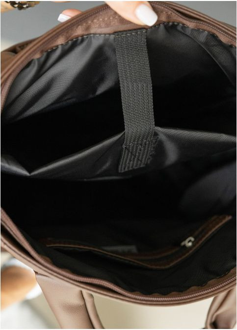 Сумка рюкзак жіночий 2 в 1 Shoper SEN Коричневий Sambag (355884712)