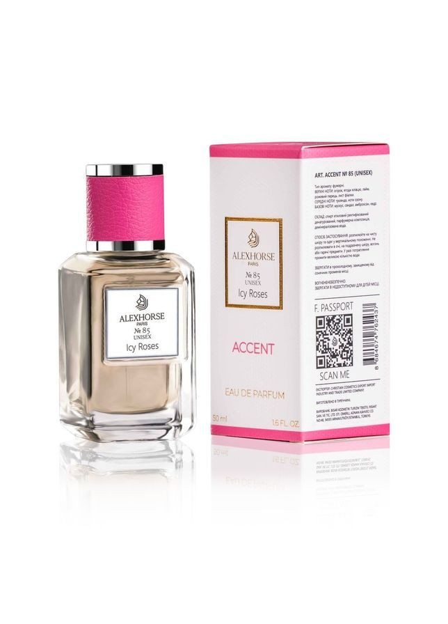Парфумована вода унісекс Icy Roses ACCENT 50 ml Alex Horse (365284613)