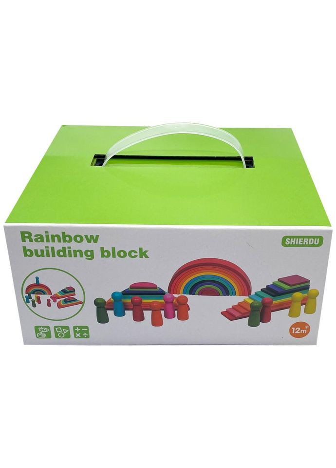 Детская деревянная игрушка сортер 4 в 1 "Радуга" C15016 No Brand (330605550)