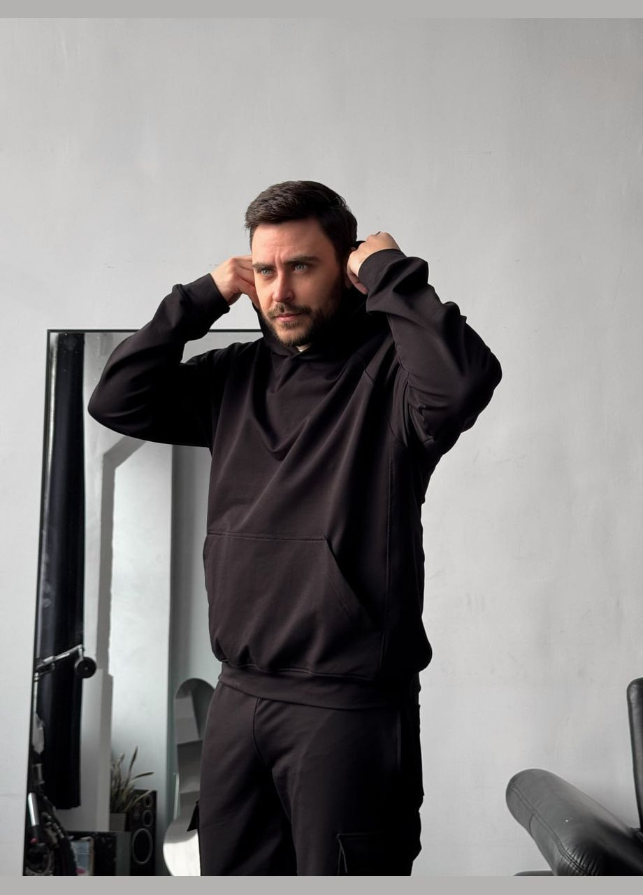 Комплект куртка сірий беж Main + костюм Jack з худі чорний No Brand (327251533)