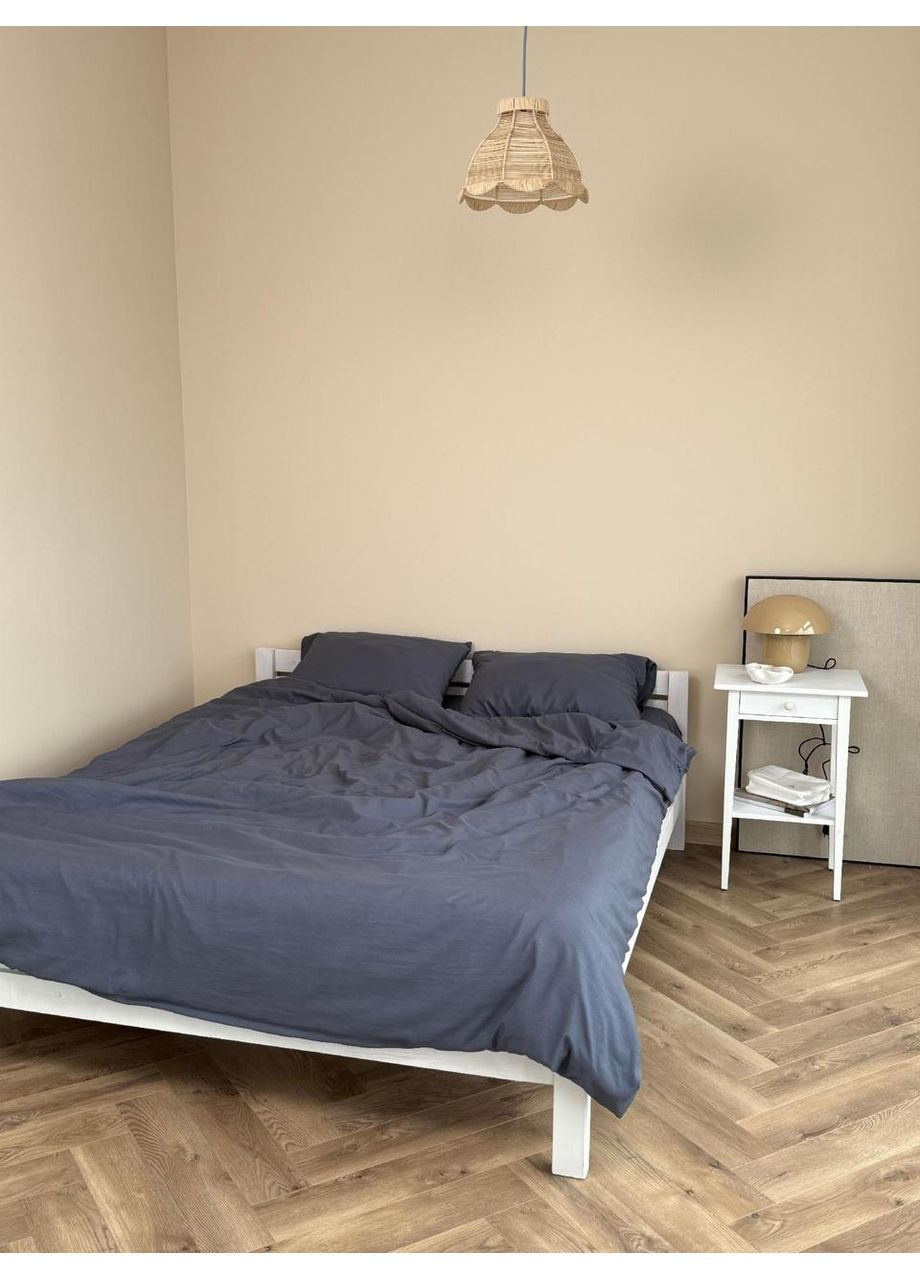 Постільна білизна Графіт, сатин Двухспальний розмір, наволочки 50/70 No Brand (363192237)