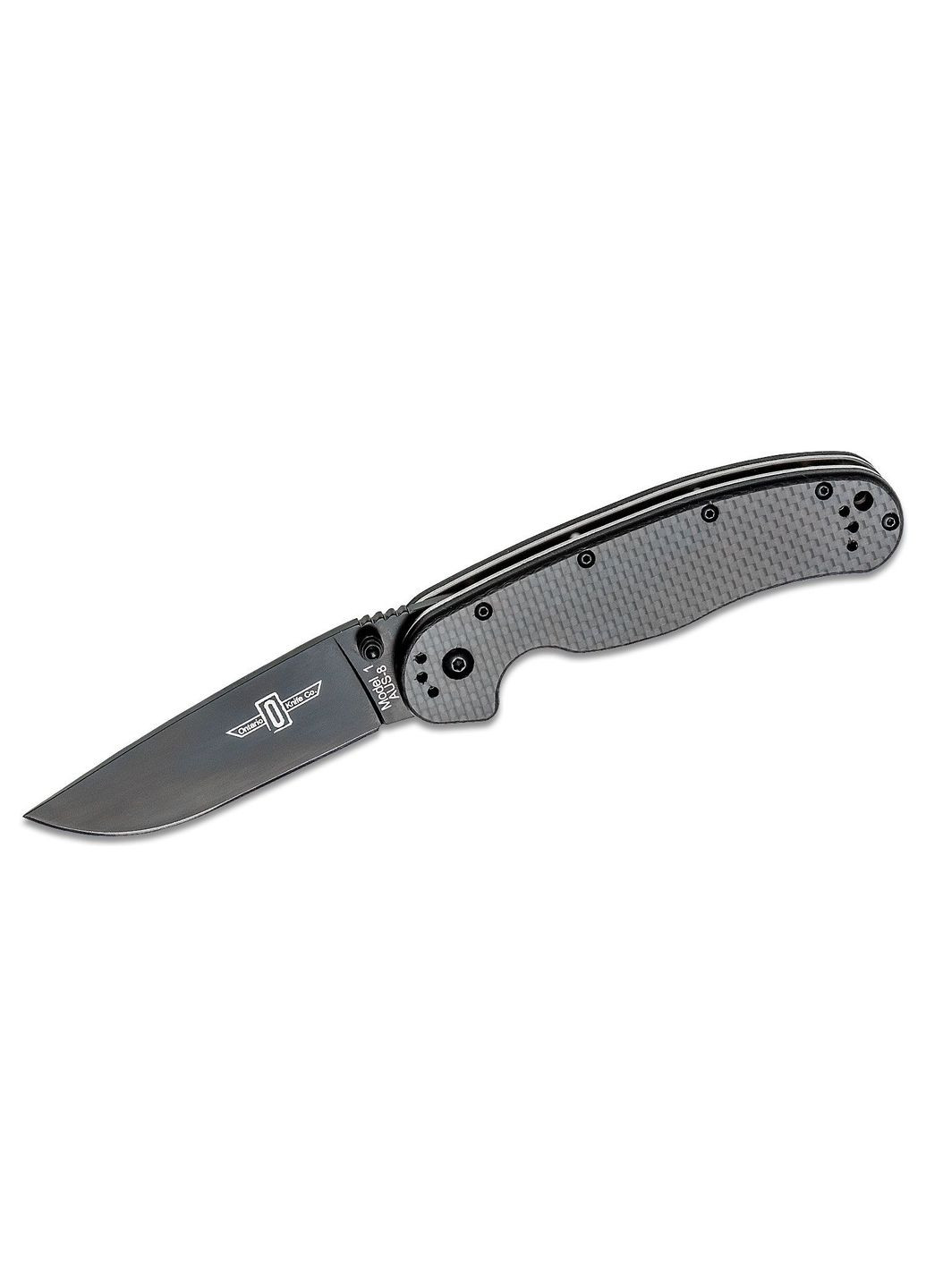 Ніж Rat 1 AUS-8 Carbon Fiber Black (8887CF) Ontario (323465373)