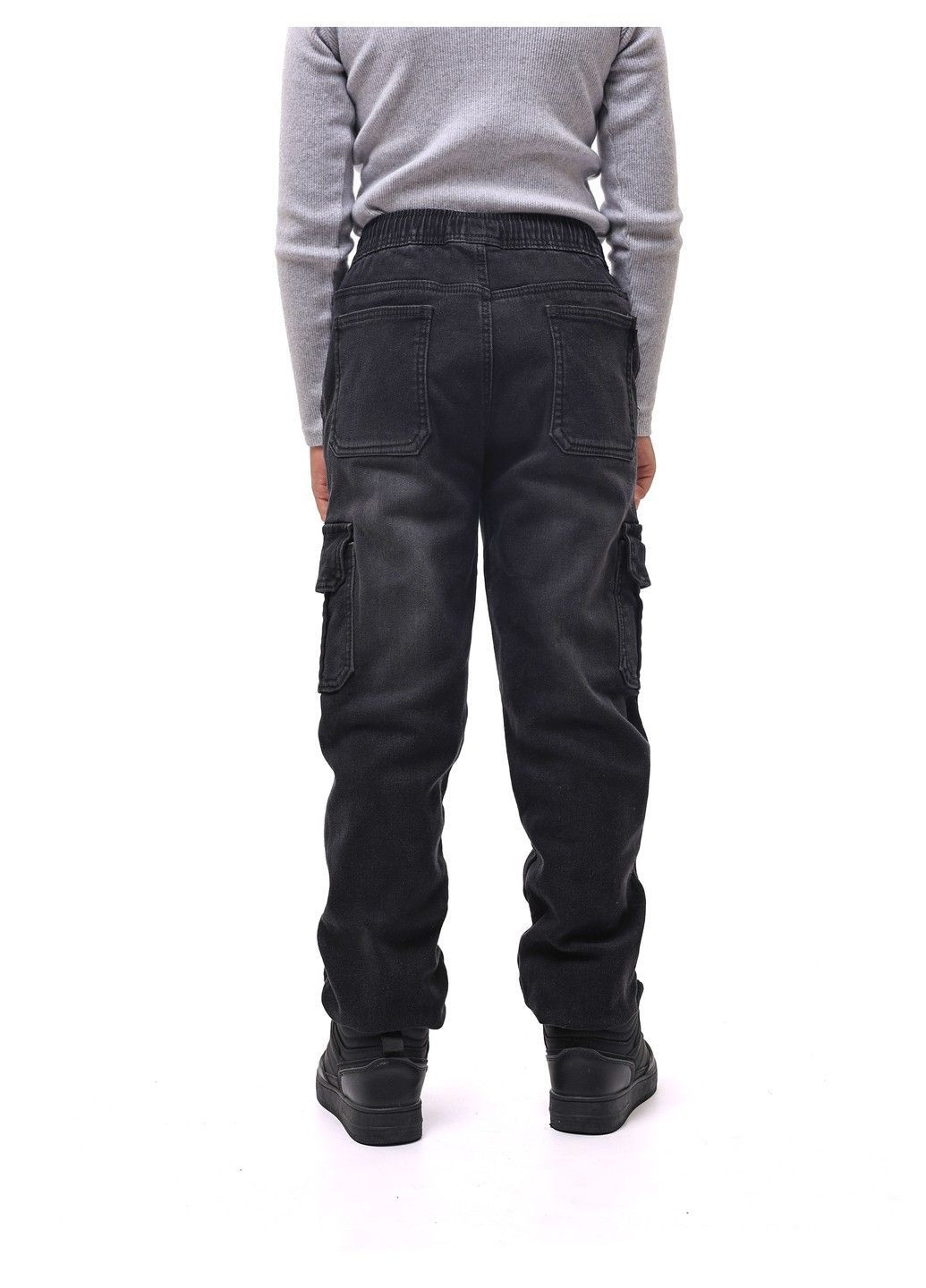 Серые джинсы для мальчика подростка CACEEK