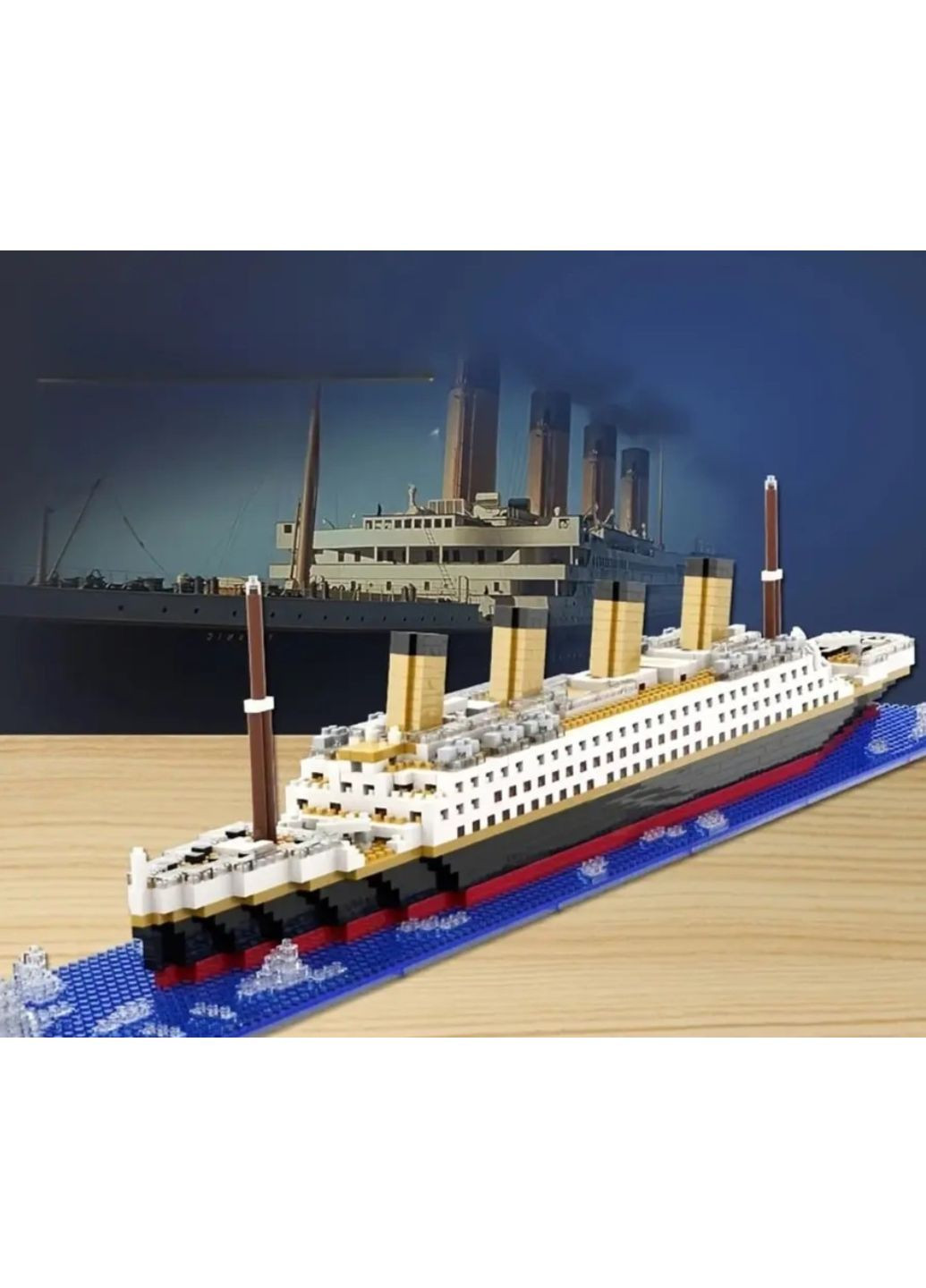 3D конструктор «Титанік» для дітей і дорослих, 1860 деталей, пластиковий, розвиваючий, довжина 32 см, унісекс, від 7 років No Brand (364191371)