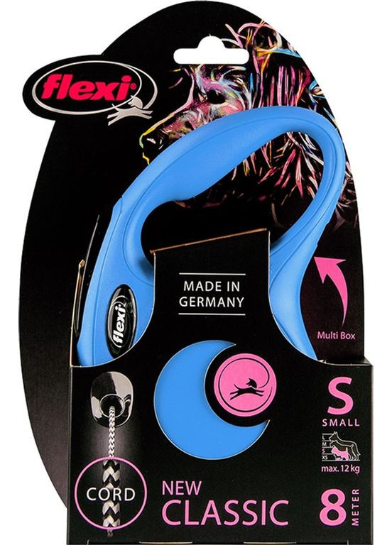 Поводок-рулетка New Classic S 8 м Синий (4000498022719) Flexi (364749965)