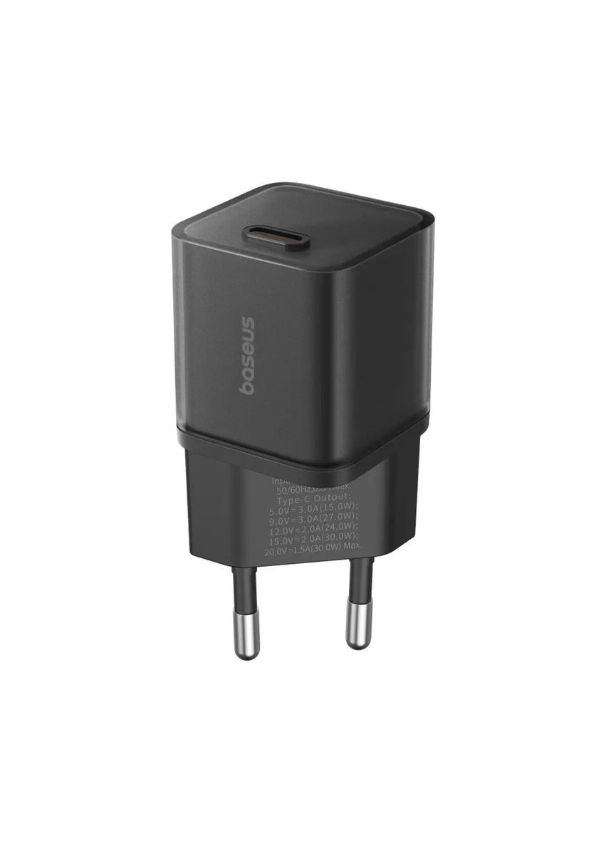 Мережевий зарядний пристрій 1C 30W EU Baseus GaN5S Fast Charger (340278426)