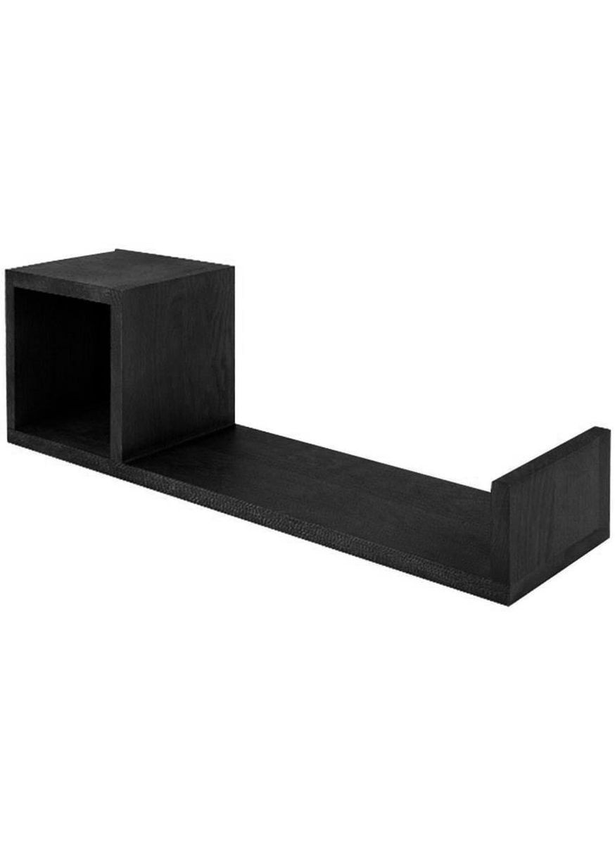 Настенная полка из дерева Банкерс левая венге (НСП-110012) No Brand (328078651)