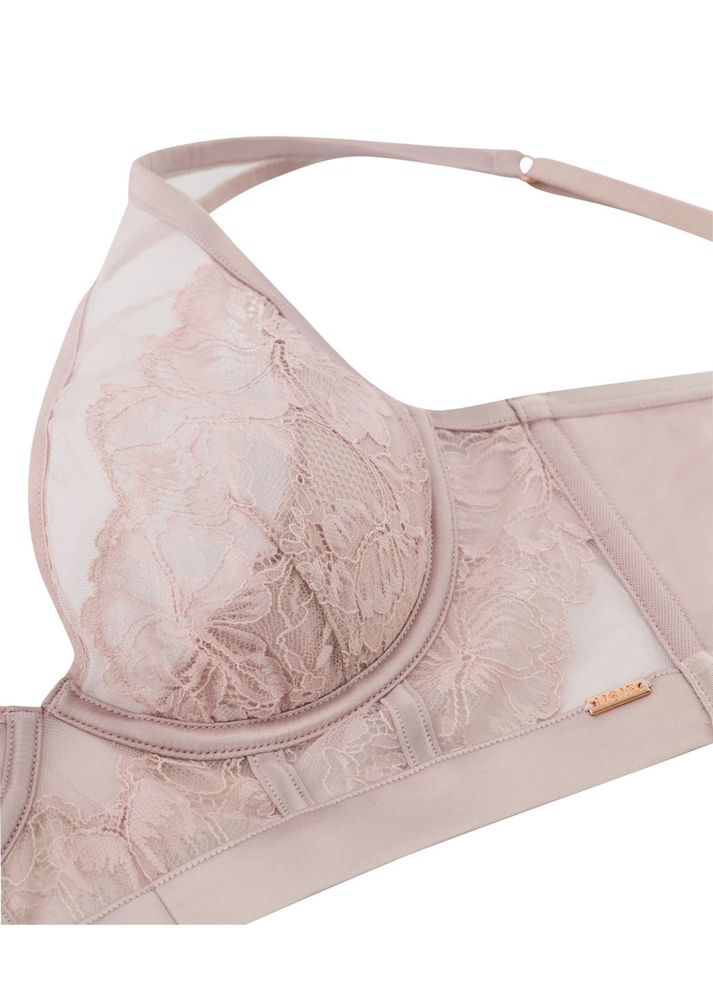 Рожевий атласний мереживний бюстгальтер Hunkemoller