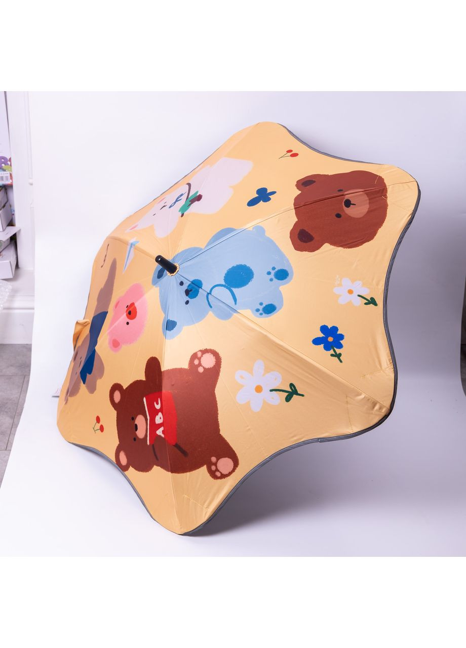 Жовта} парасолька дитяча механічна елегантна з принтом міцна надійна з поліестеру діаметр 90 см жовтий hp-23-13y Yiwu (369673444)