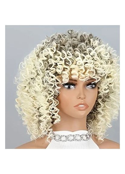 Перука кучерява афроперука термо блонд омбре (KD-Oblond) No Brand (362136529)