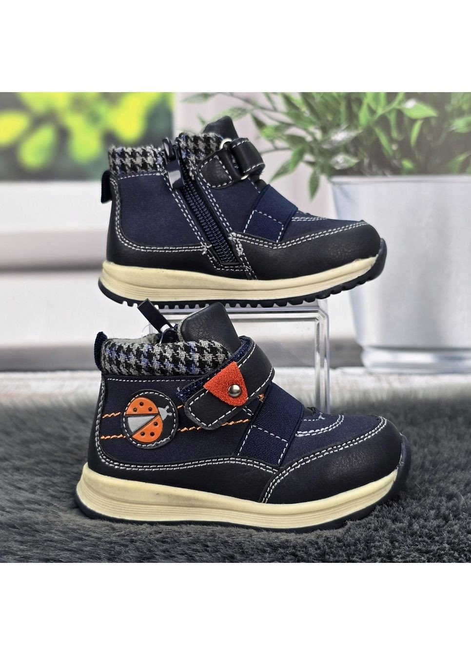 Синие повседневные осенние демисезонные ботинки С.Луч