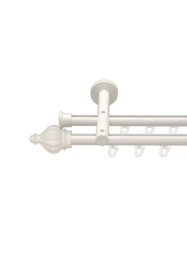 Карниз Таджа металлический двухрядный реверсивний профильная труба Арктис 19\19 мм 200 см (00-00013269) ORVIT (300279273)