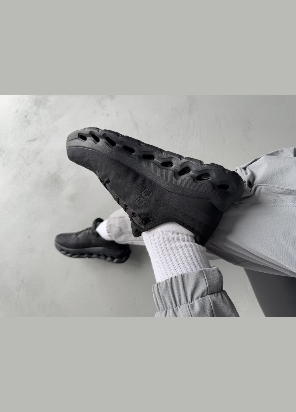 Чорні Осінні кросівки чоловічі loewe x cloudtilt total black | лоеве чорні No Brand