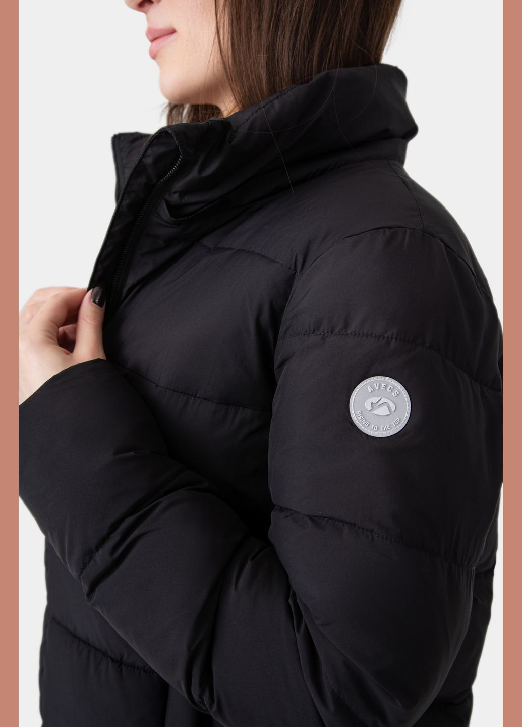 Чорна зимня куртка чорна з наповнювачем "біо пух" m Avecs