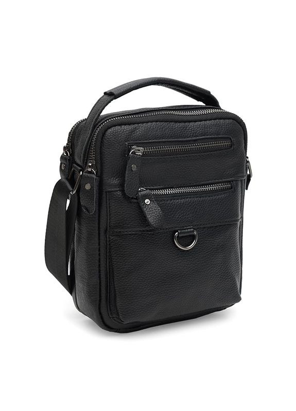 Сумка мужская через плечо кожаная K14035bl Черный Keizer (302008096)