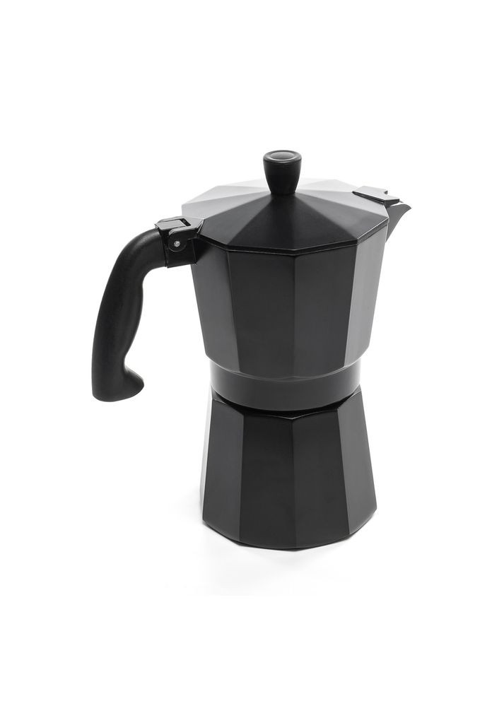 Кофеварка гейзерная 300 мл Black Moon 6 чашек черный алюминий Holmer Кофеварка гейзерная 300 мл Black Moon 6 чашек черный алюминий (315959395)