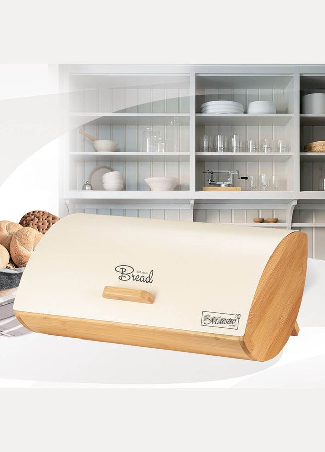 Хлібниця MR-1775-Ivory 36,5х25х13,3 см Бежевий (76672660) Maestro (329406446)