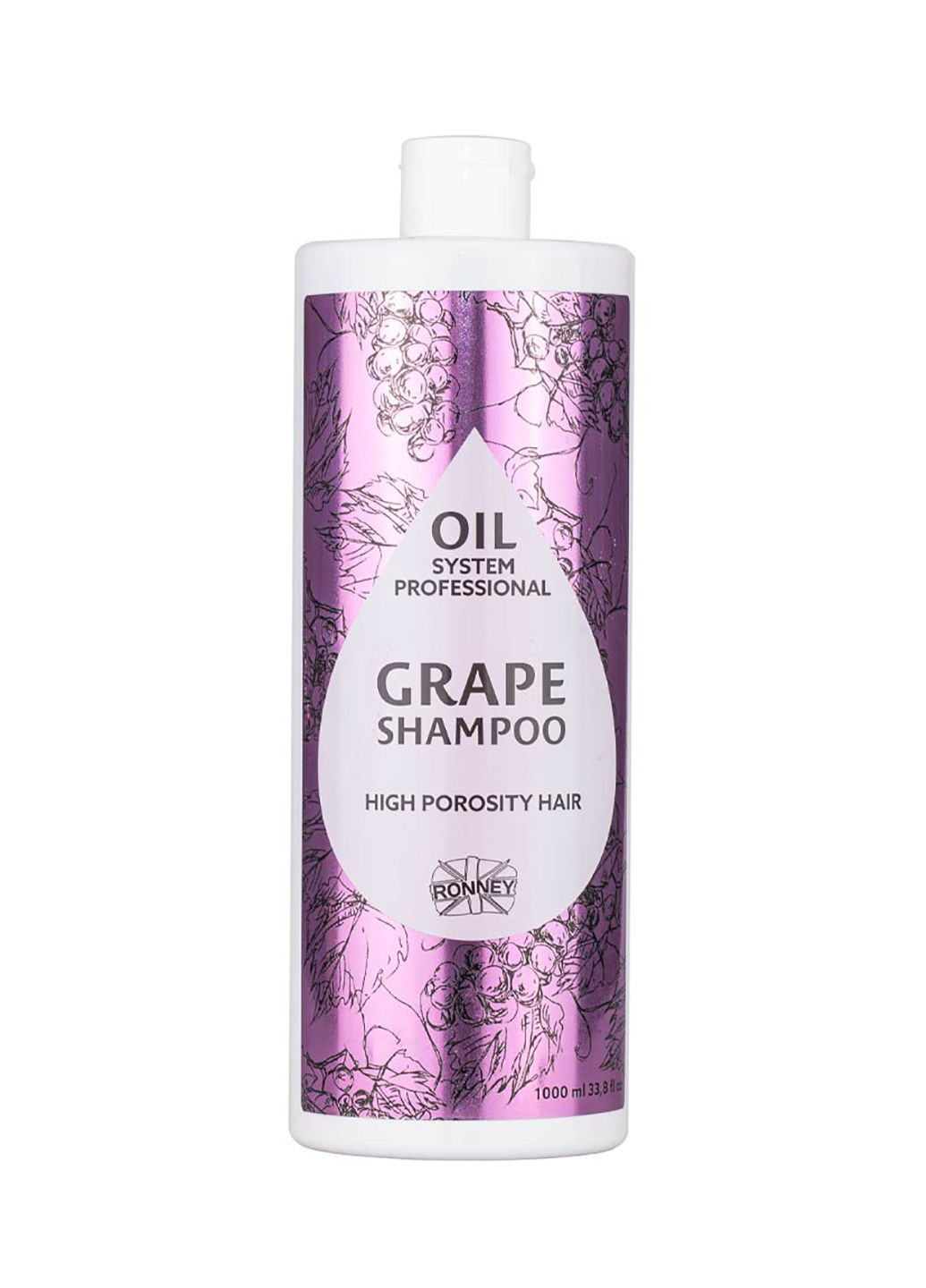Шампунь для волосся з високою пористістю Professional Oil System Grape, 1000 мл RONNEY (297000969)