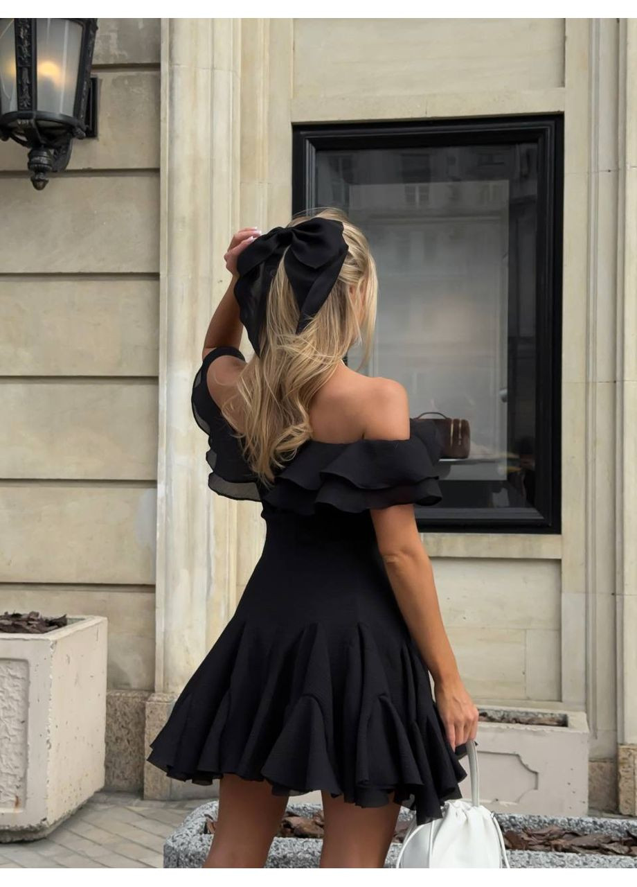 Чорна святковий, вечірня, кежуал жіноча сукня святкова а-силует Style Point однотонна