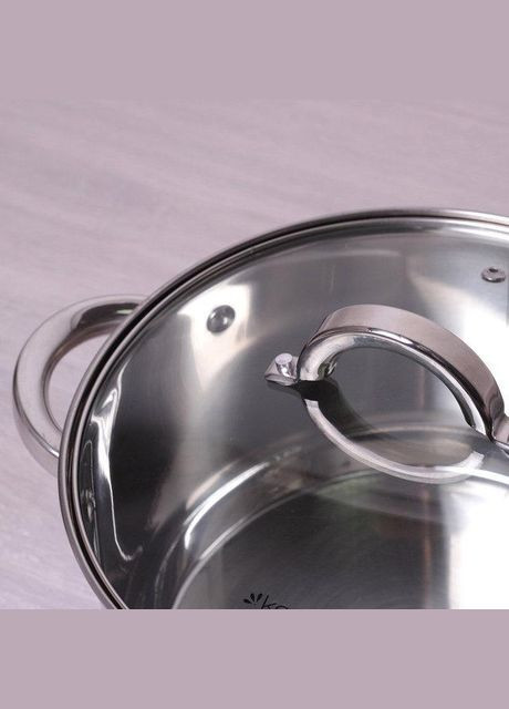 Кастрюля Mystery 4.5л со стеклянной крышкой Kamille (330019478)