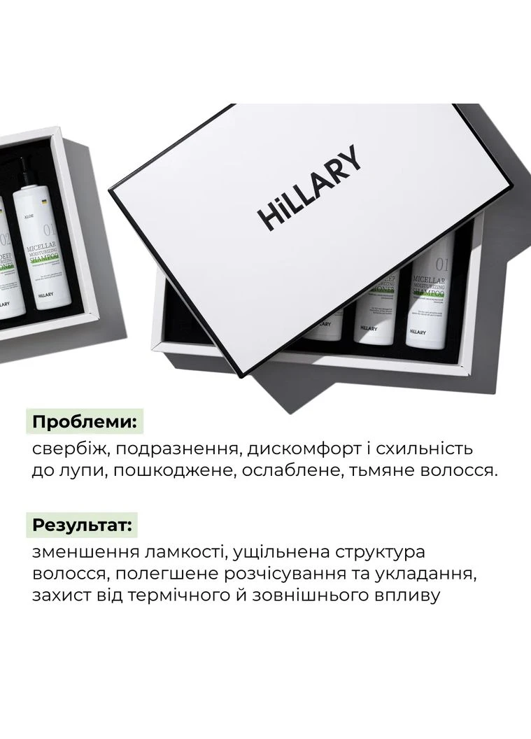 Комплекс для сухого та пошкодженого типу волосся Perfect Care Hair Aloe Hillary (387357360)
