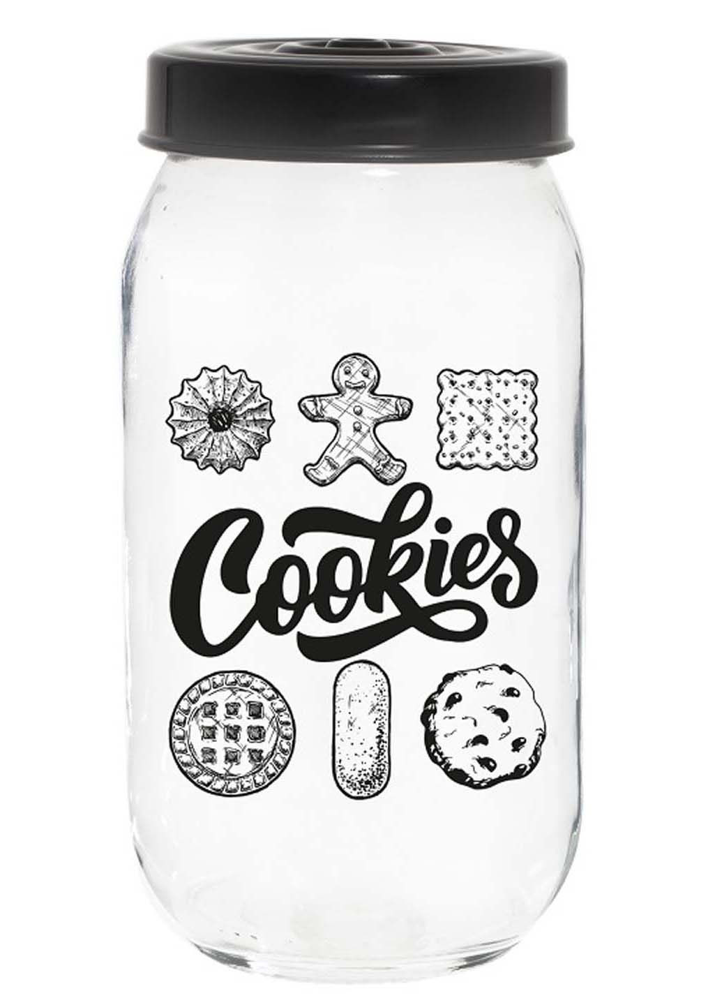 Банка Jar-Black Cookies 1 л Herevin (278254568)