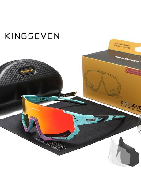 Противоударные велосипедные поляризационные солнцезащитные очки LS910 Limited Red KINGSEVEN (306460115)