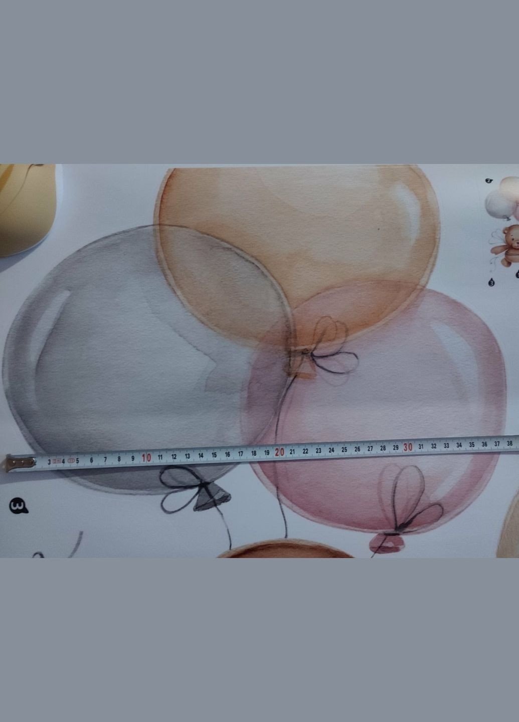 Вінілова наклейка на стіну в дитячу Ведмедик на повітряних кульках (лист 45 х 60 см) Б194-24 No Brand (302241984)