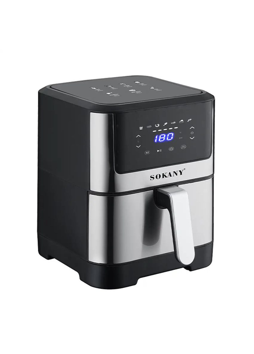 Аерофритюрка безмасляна SK-ZG-8040 електричний аерогриль 7л з сенсорним керуванням 1800Вт Sokany (317041079)