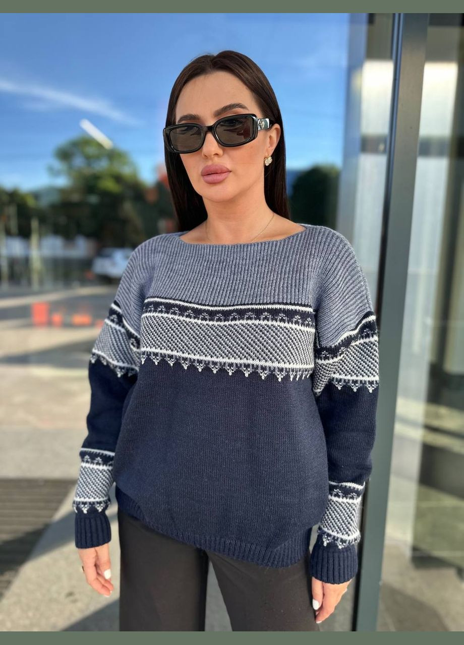 Синій жіночий вовняний светр міранда синій You Best