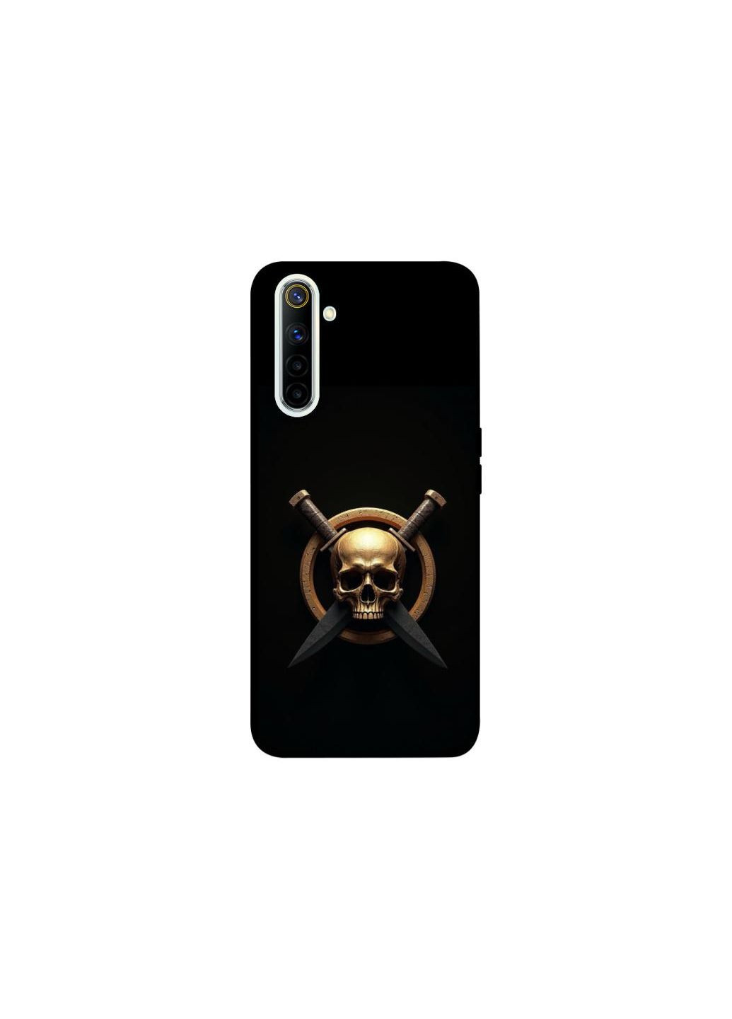 Чехол на Realme 6 Golden Skull Frontalka (354193460)