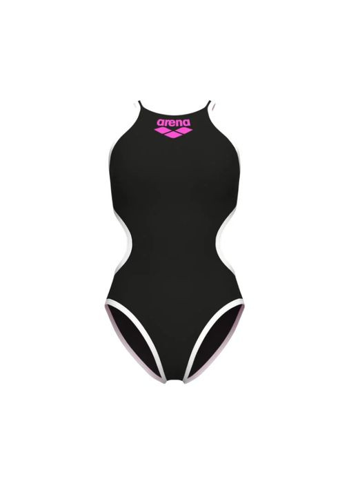 Чорний літній жіночий купальник для плавання one biglogo one piece (001198-510) розмір Arena