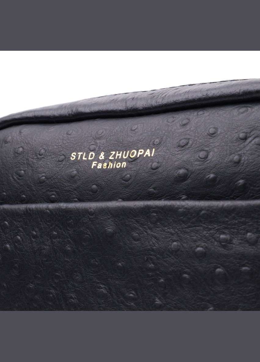 Фактурна кроссбоді для жінок з натуральної шкіри чорна 22659 Vintage (329195575)