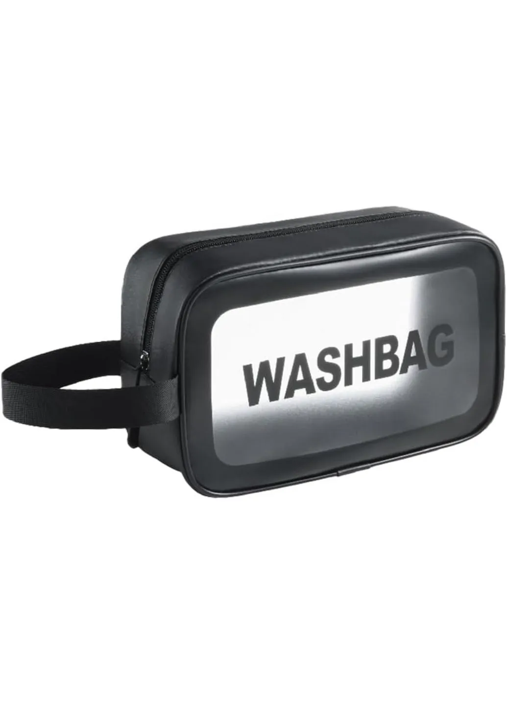 Прозора сумка-косметичка Washbag Black 20см No Brand (399498559)