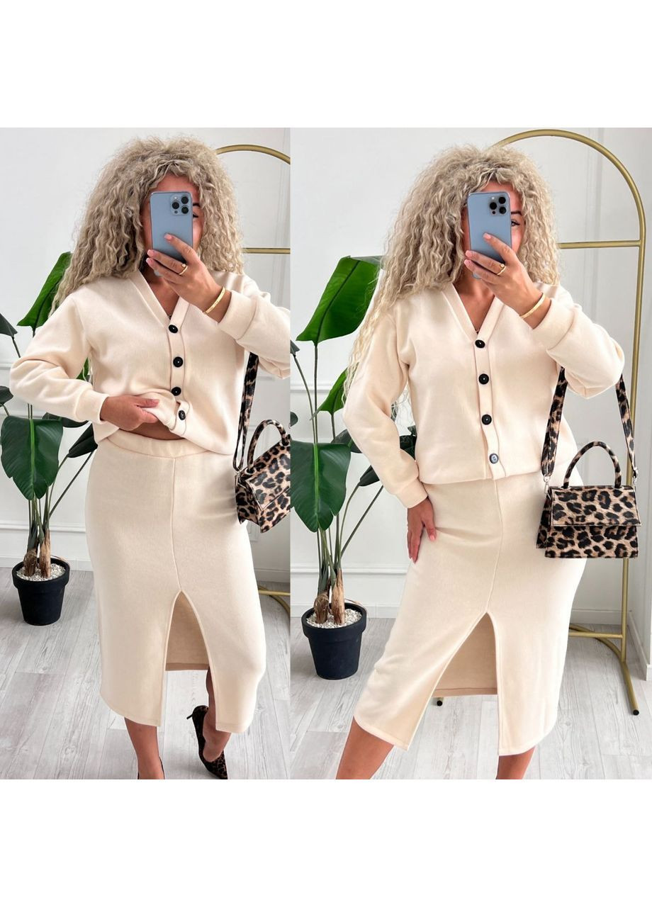 Костюм кардиган+спідниця з розміром,Ангора вʼязка на трикотажі Україна (362067098)