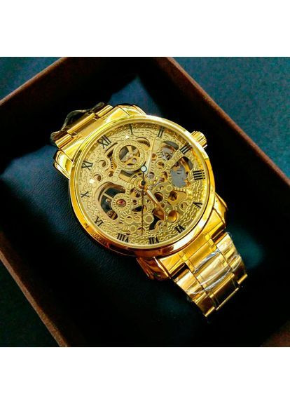 Наручний годинник чоловічий BestSeller New Золотий (115) Winner (363318781)