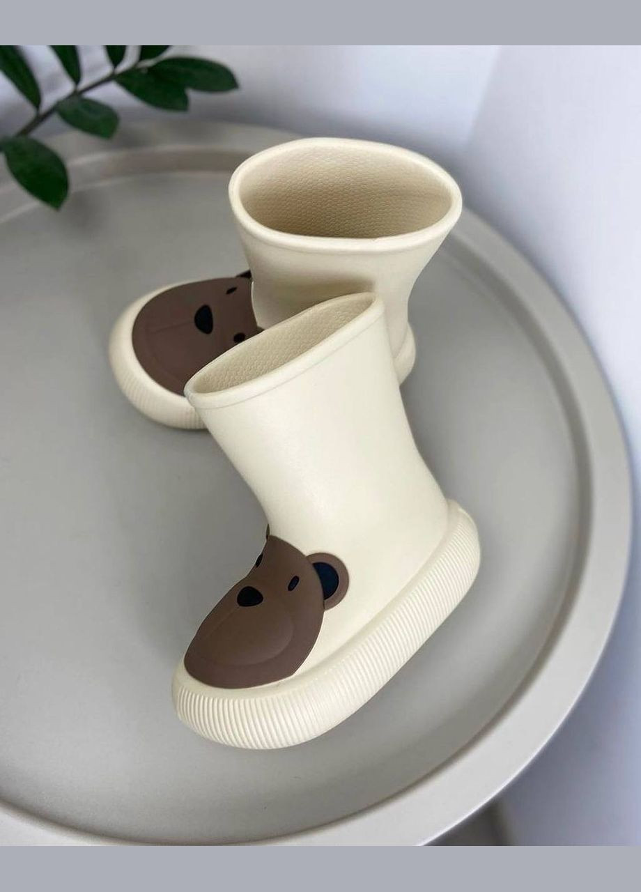 Гумові чоботи бежеві 1102 No Brand (314703861)