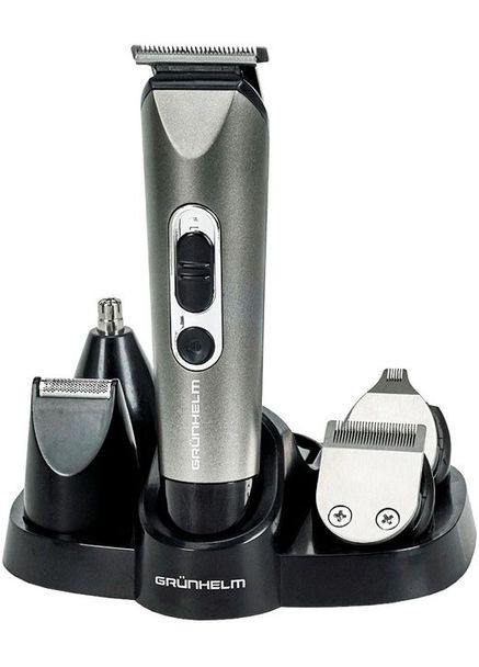 Універсальний акумуляторний чоловічий тример Grunhelm GHC510 5в1 машинка для стрижки волосся 3 Вт VGR (297331529)