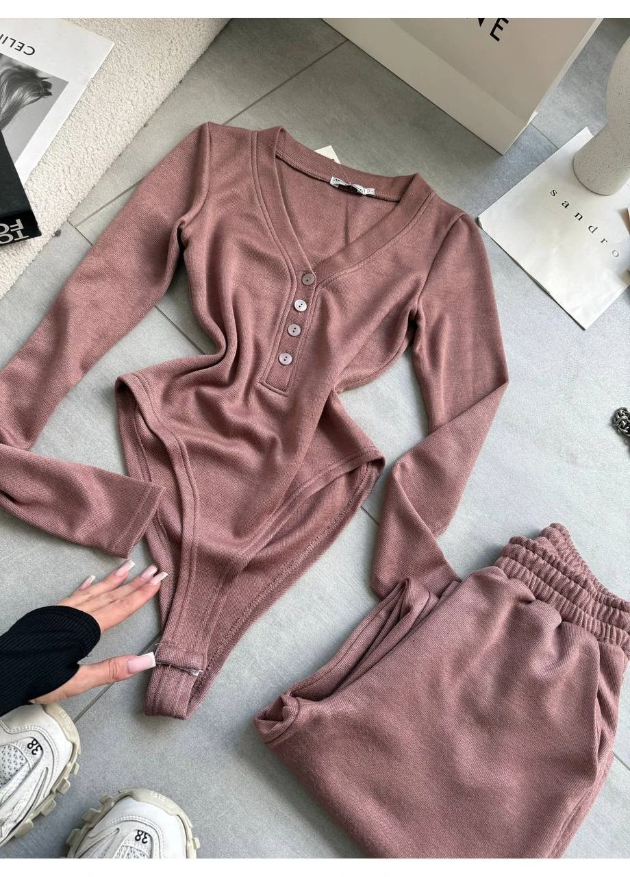 Жіночий костюм ангора штани + боді No Brand С832/833-719/2 (370143841)