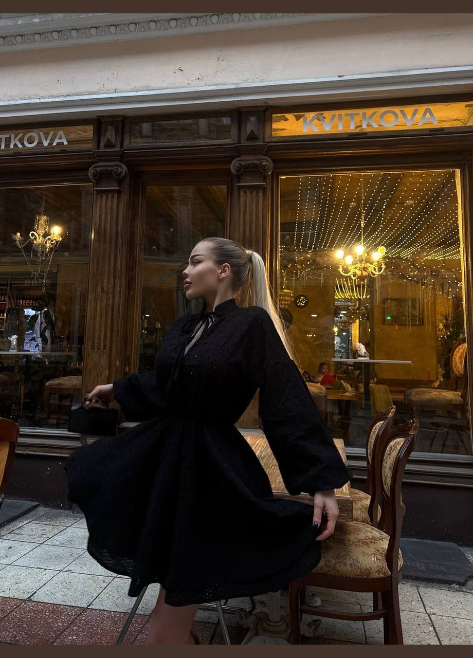 Чорна коктейльна, ділова, повсякденний, кежуал, вечірня жіноча сукня кльош No Brand