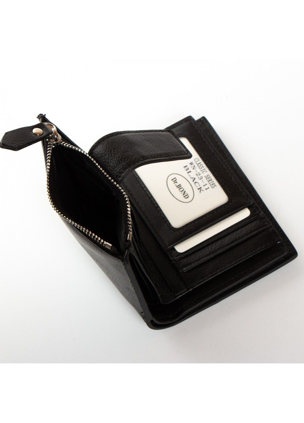 Шкіряний жіночий гаманець Classik WN-23-11 black Dr. Bond (282557193)