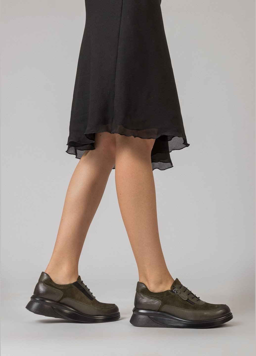 Nehir Туфли (1019ТZА) зеленый з натуральная замша, турция — (328915863)