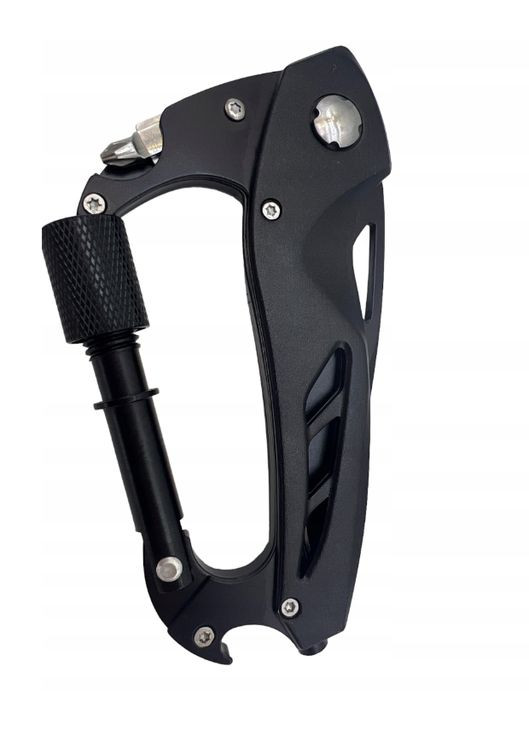 Карабин Мультитул с Ножом 6 в 1 Черный JB Tacticals (336550240)