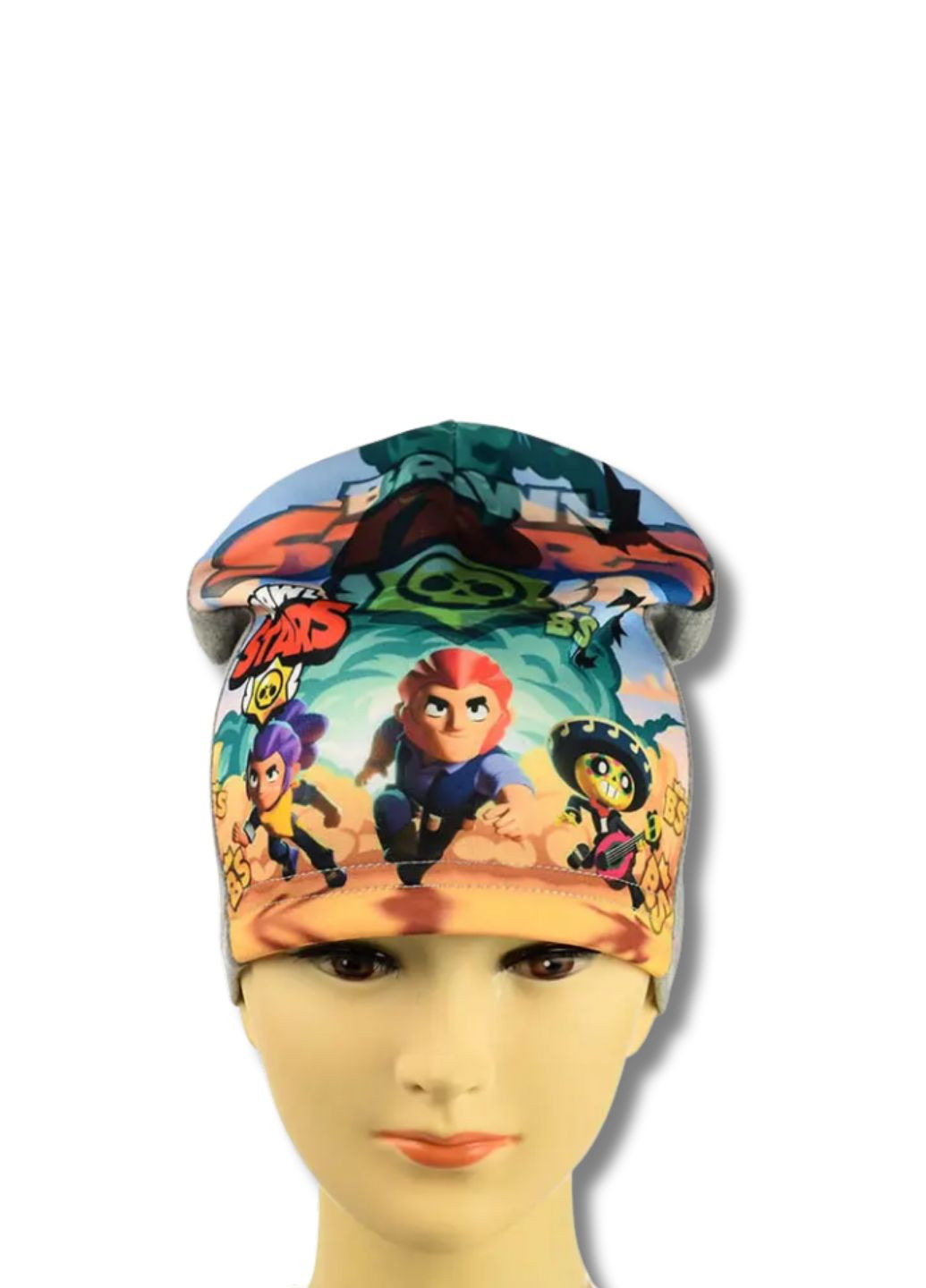 Детская трикотажная шапка с принтом Бравл Старс / Brawl Stars No Brand Дитяча трикотажна шапка (351348010)