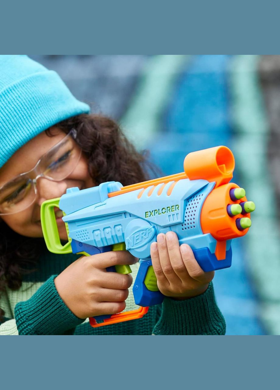 Игрушечный бластер Elite Junior Explorer Easy-Play, 8 пенопластовых дротиков, Нерф Nerf (338426033)