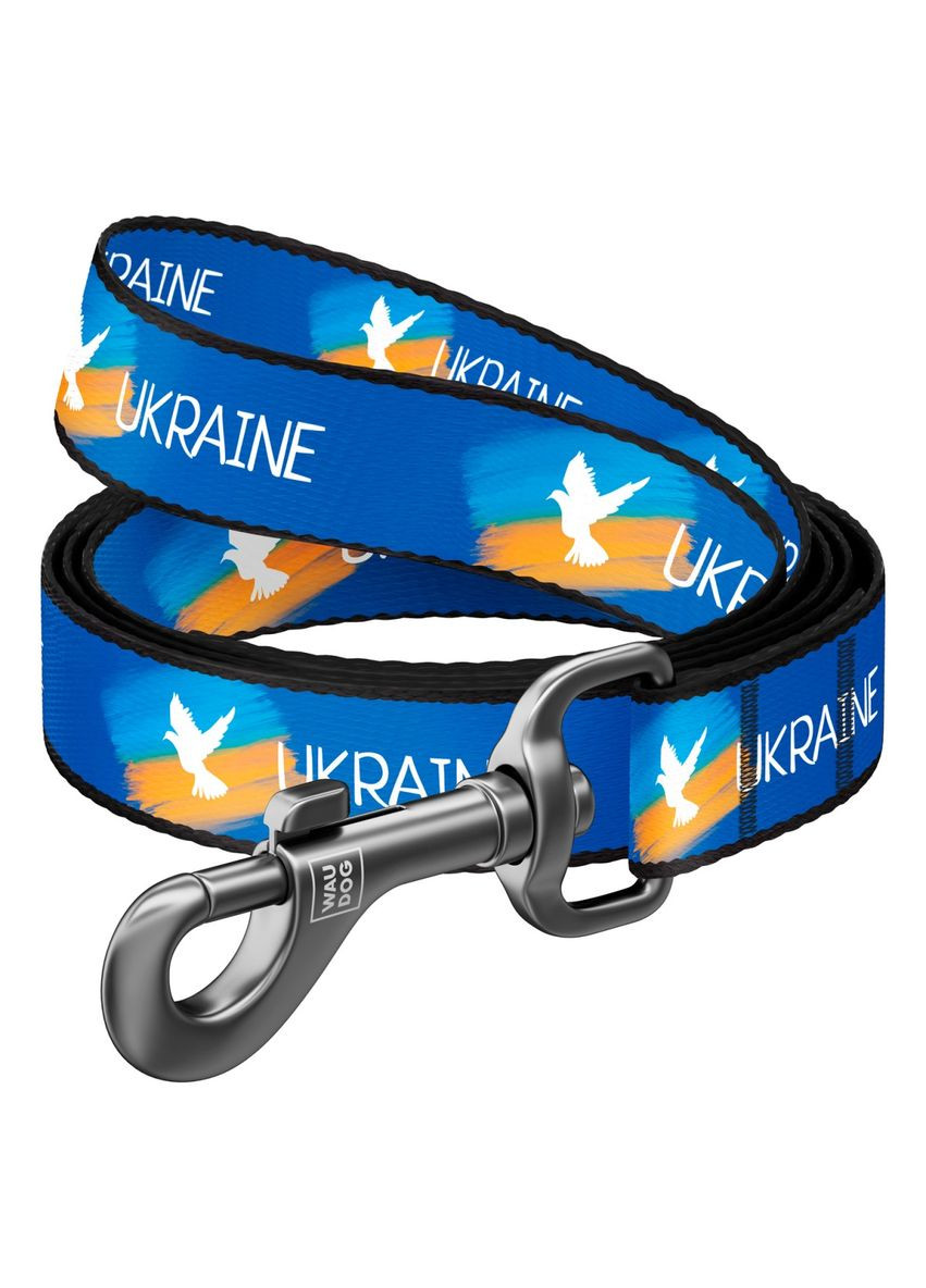 Повідець для собак нейлоновий Nylon Прапор S 15 мм х 122 см Синій (4915-0229) WAUDOG (279562665)