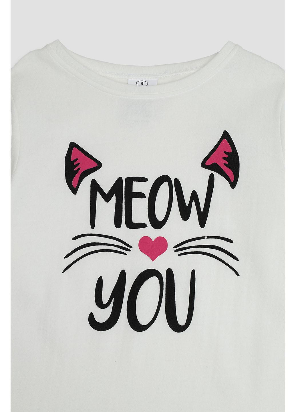 Біла зимня піжама зі штанами для дівчинки колір білий cb-00285840 Carla Mara